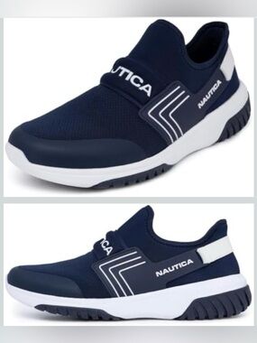 Nautica Men's Colnor Casual Slip-On lightweight Sneakers Size 10.5 Navy Blue